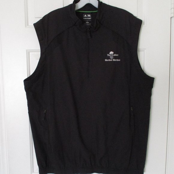 adidas ClimaProof Mens The Lakes Palm Desert 1/4 Zip Golf Windbreaker Vest - L - Picture 2 of 4